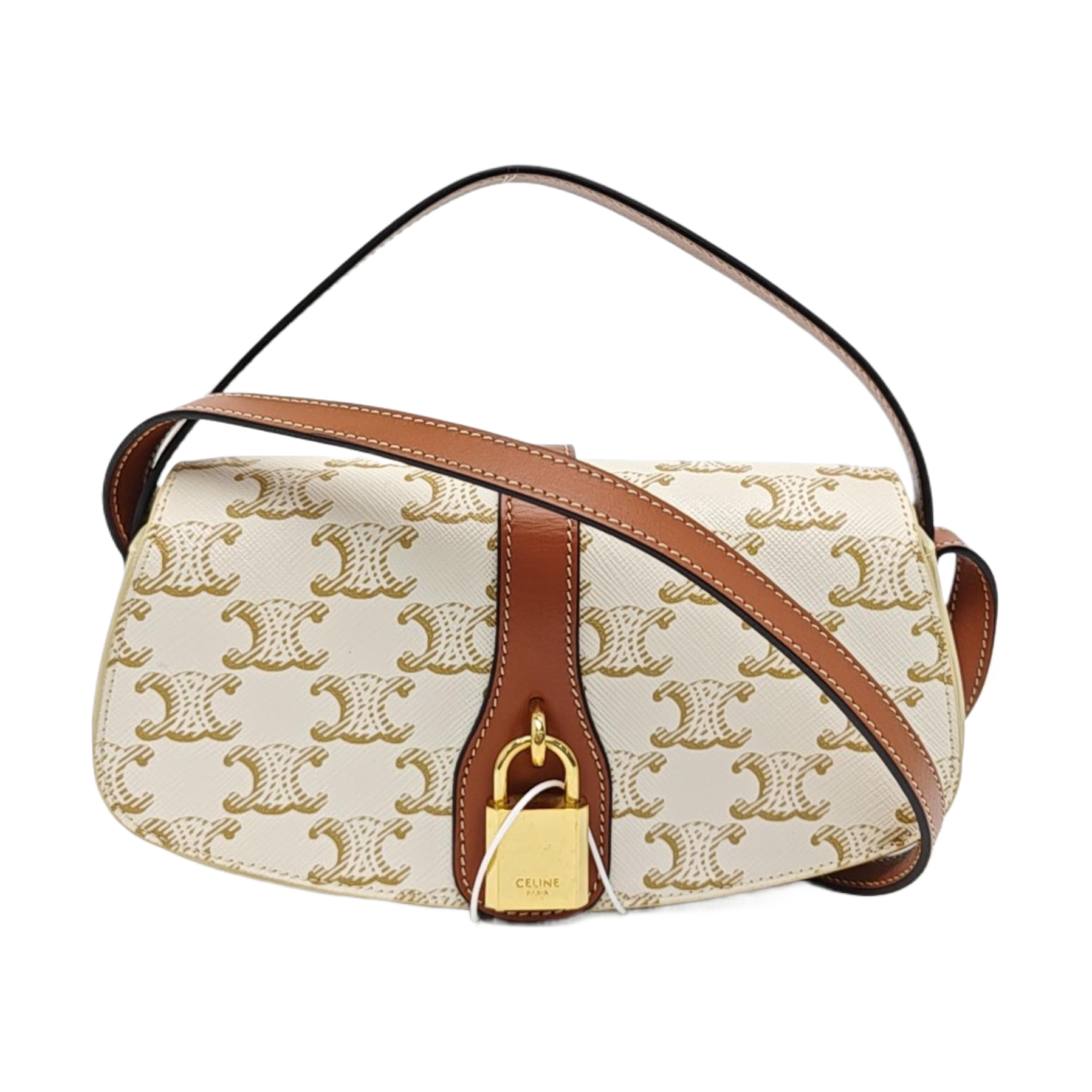 Coated Canvas Shoulder Bag White