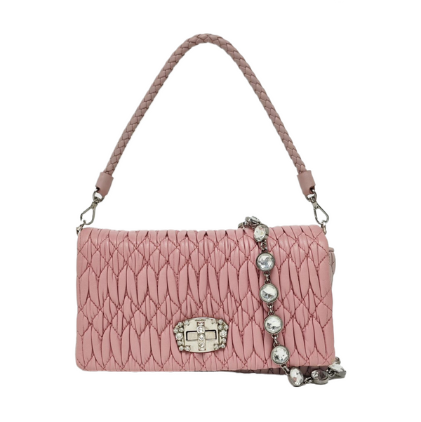 Crystal Quilted Lambskin Red