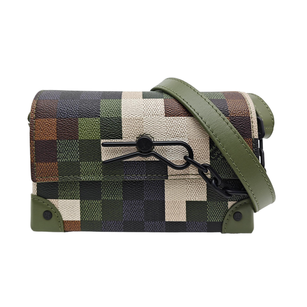 SOFT TRUNK Mini Damier Coated Canvas Green