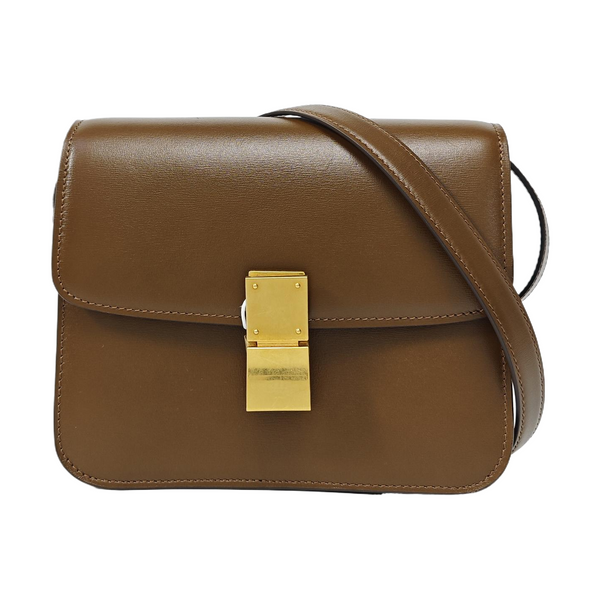 CLASSIC BOX Small Calfskin Brown