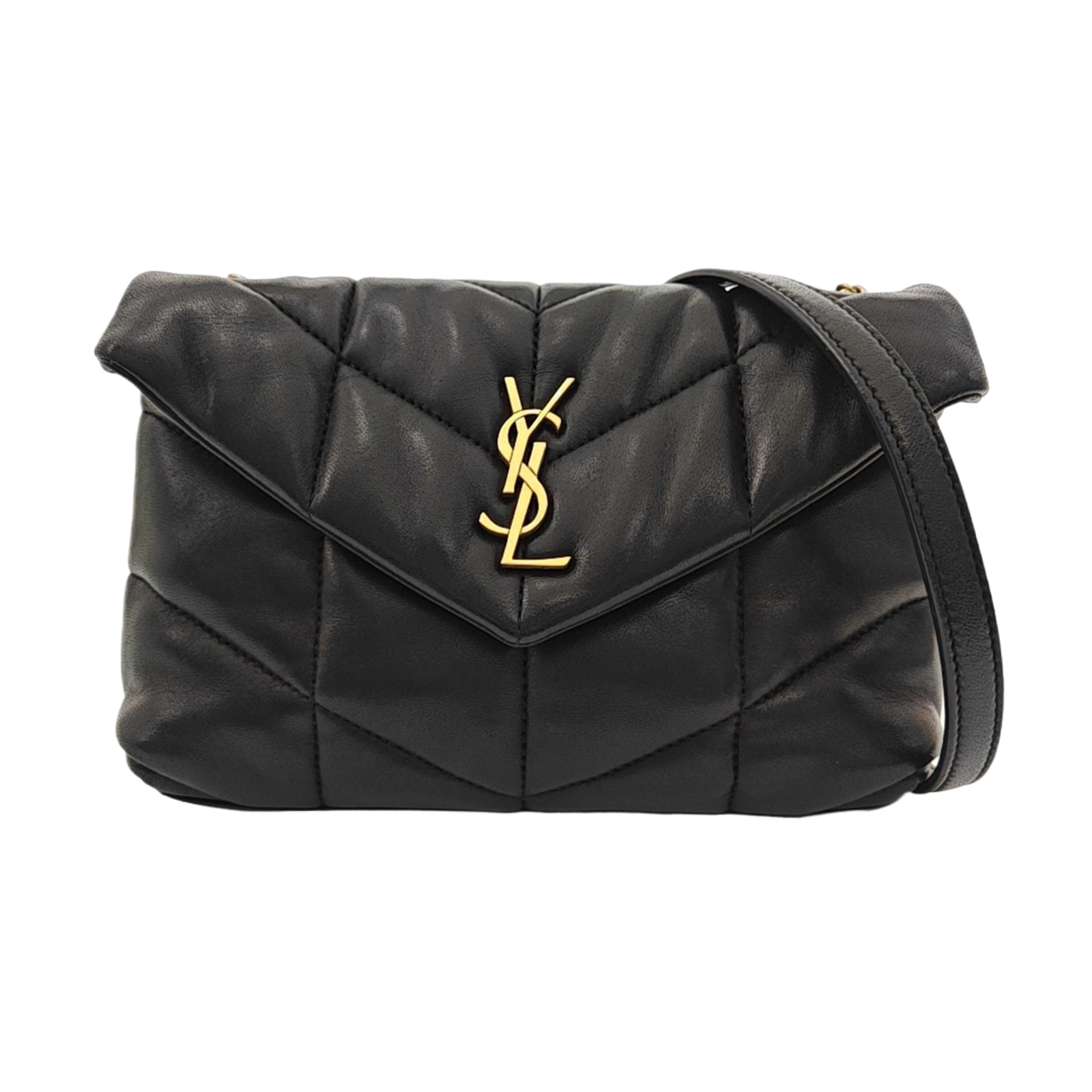 PUFFER Small Quilted Lambskin Black