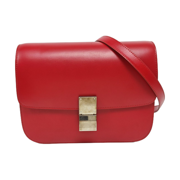 CLASSIC BOX Medium Calfskin Red