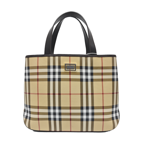 Coated Canvas Tote Bag Beige