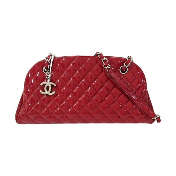 JUST MADEMOISELLE Quilted Patent Leather Red