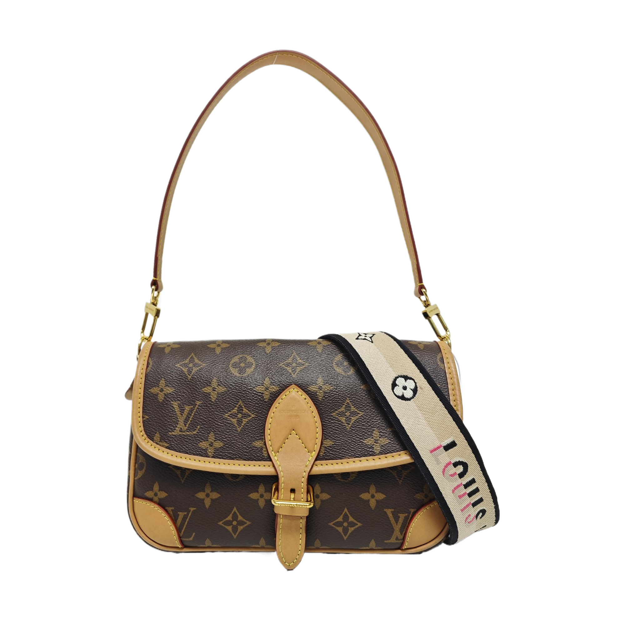 DIANE Monogram Coated Canvas Brown