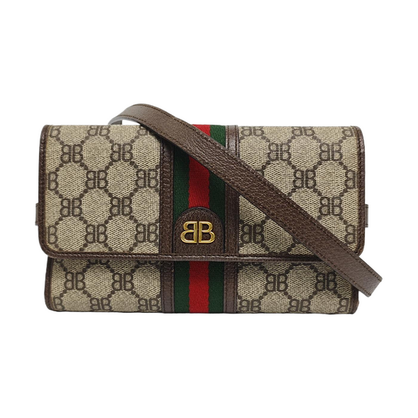 Coated Canvas Shoulder Bag Beige