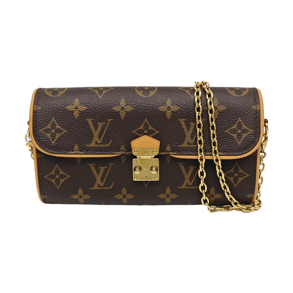 Pochette Camille Monogram Coated Canvas Brown