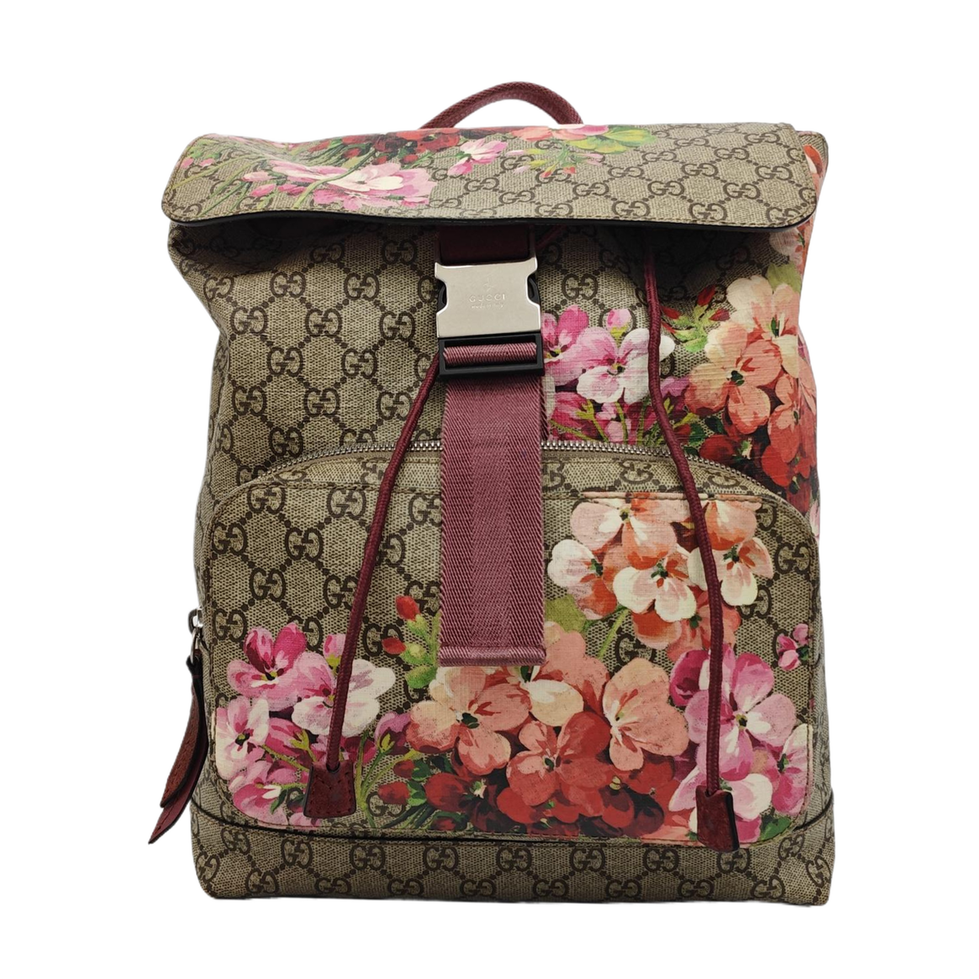 GG Blooms Monogram Coated Canvas Beige