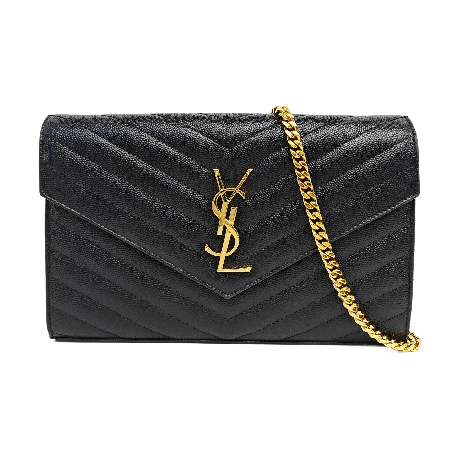 MONOGRAM Medium Chevron Calfskin Black