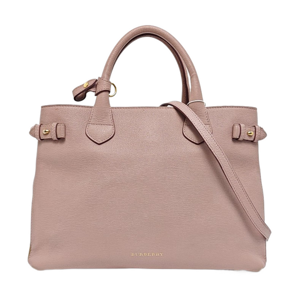 The Banner Medium Calfskin Pink