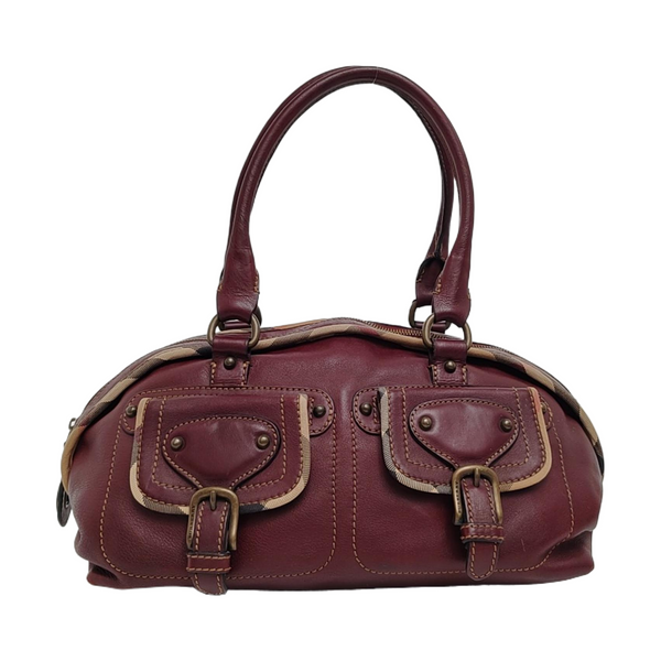 Calfskin Top Handle Bag Red