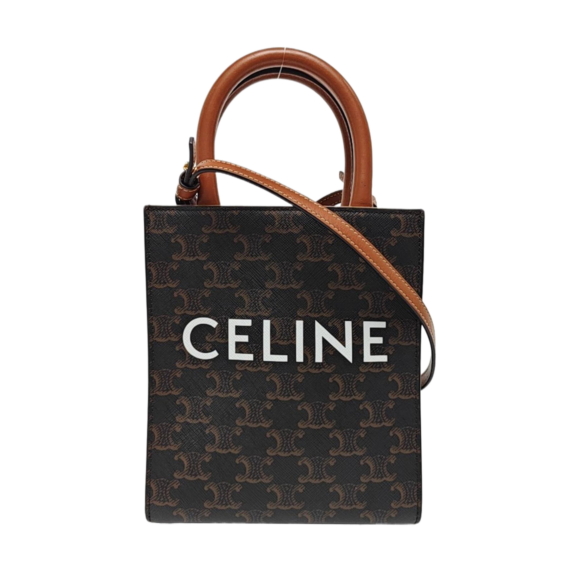 CABAS CELINE Mini Coated Canvas Brown