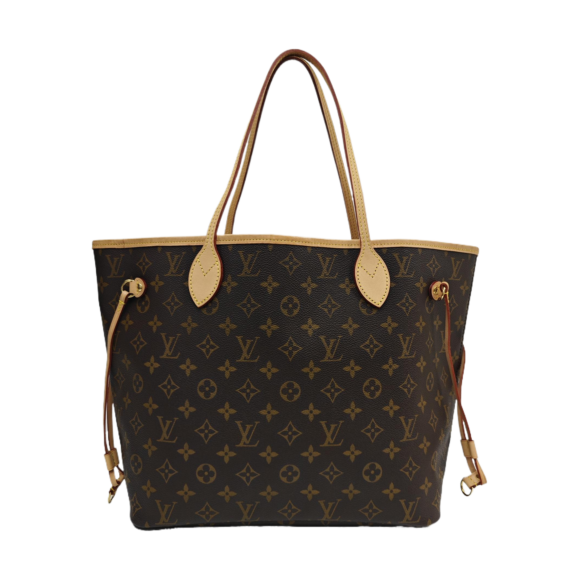 NEVERFULL MM Monogram Coated Canvas Brown