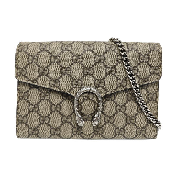 Dionysus Mini Monogram Coated Canvas Beige