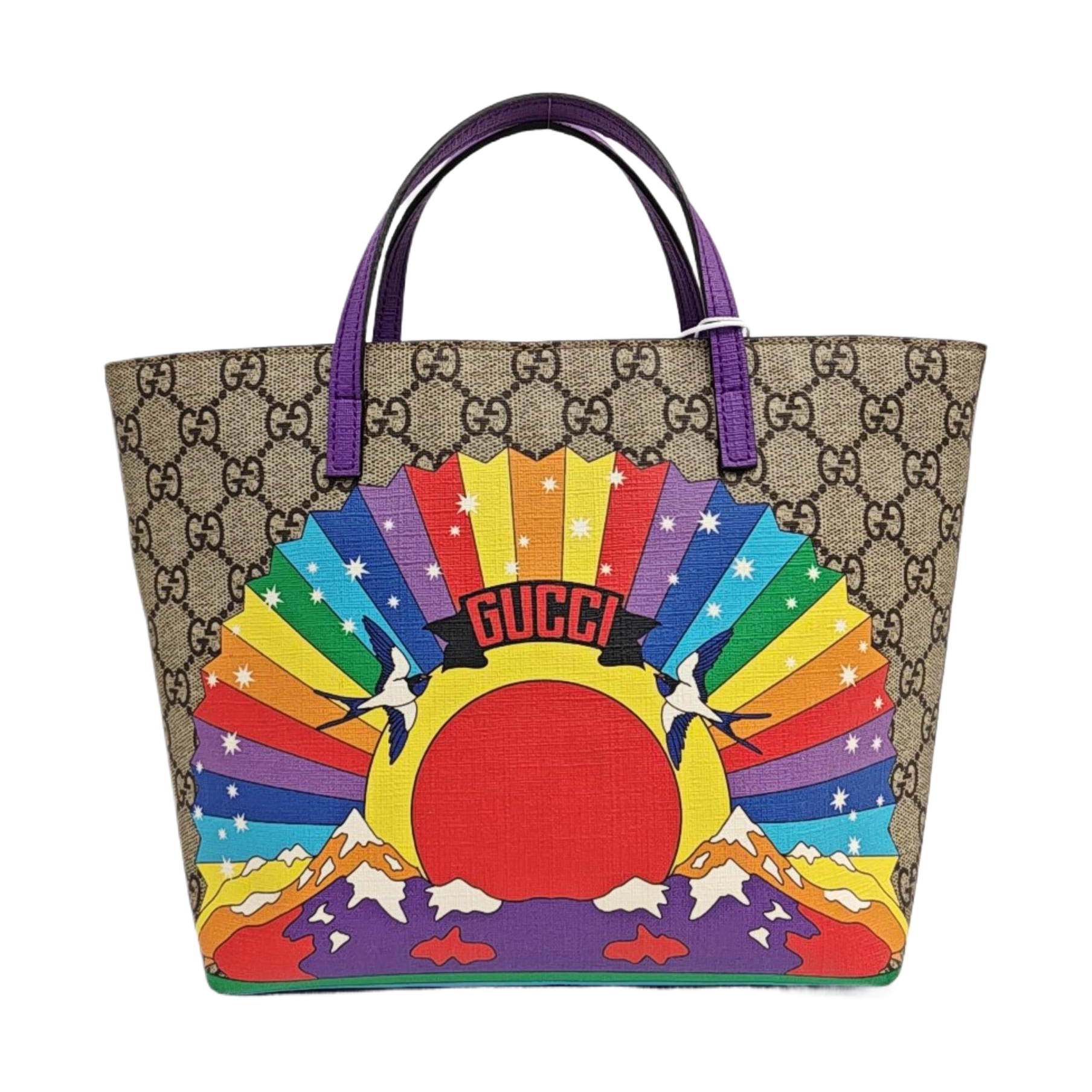 Monogram Coated Canvas Tote Bag Beige