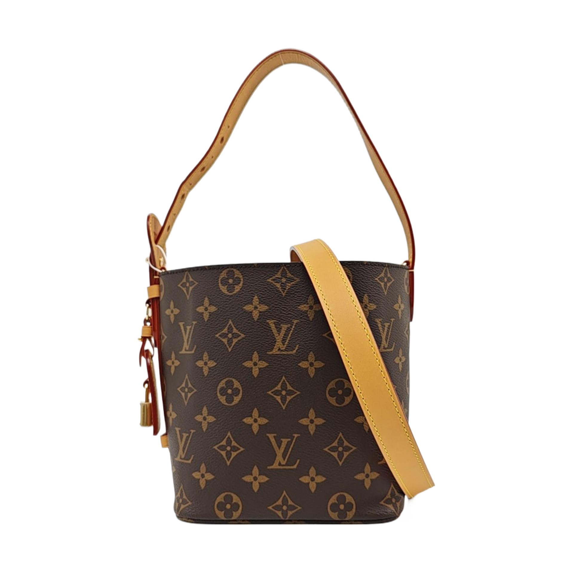 ALL IN BB Monogram Coated Canvas Brown