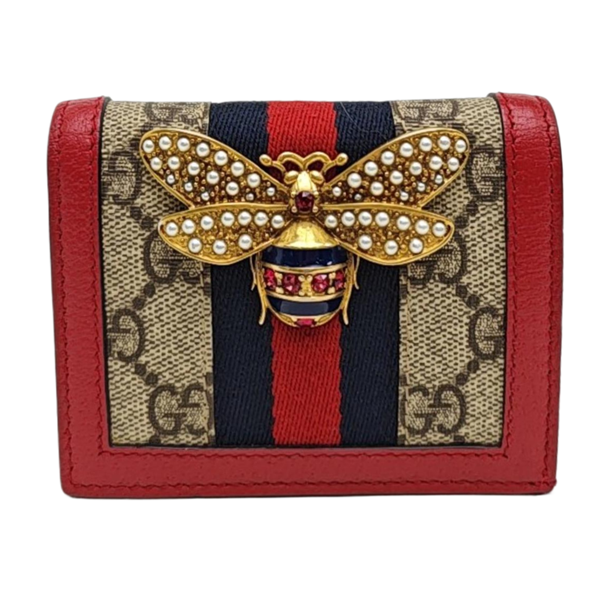 Queen Margaret Monogram Coated Canvas Beige Wallet