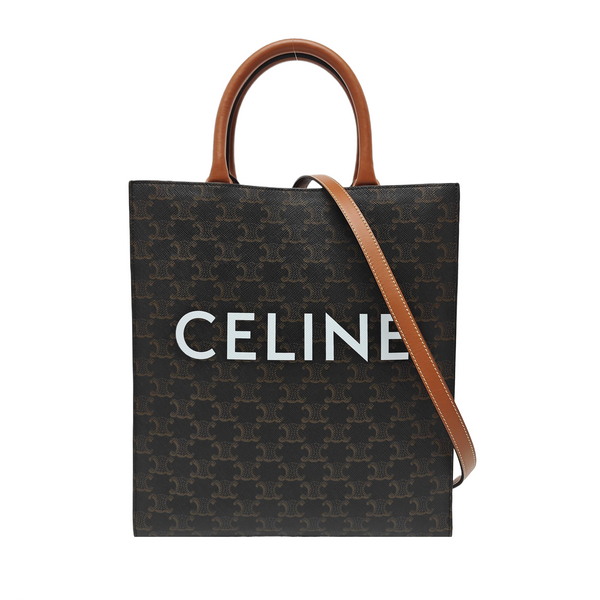 CABAS CELINE Small Coated Canvas Brown