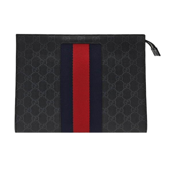 GG Supreme Monogram Coated Canvas Gray
