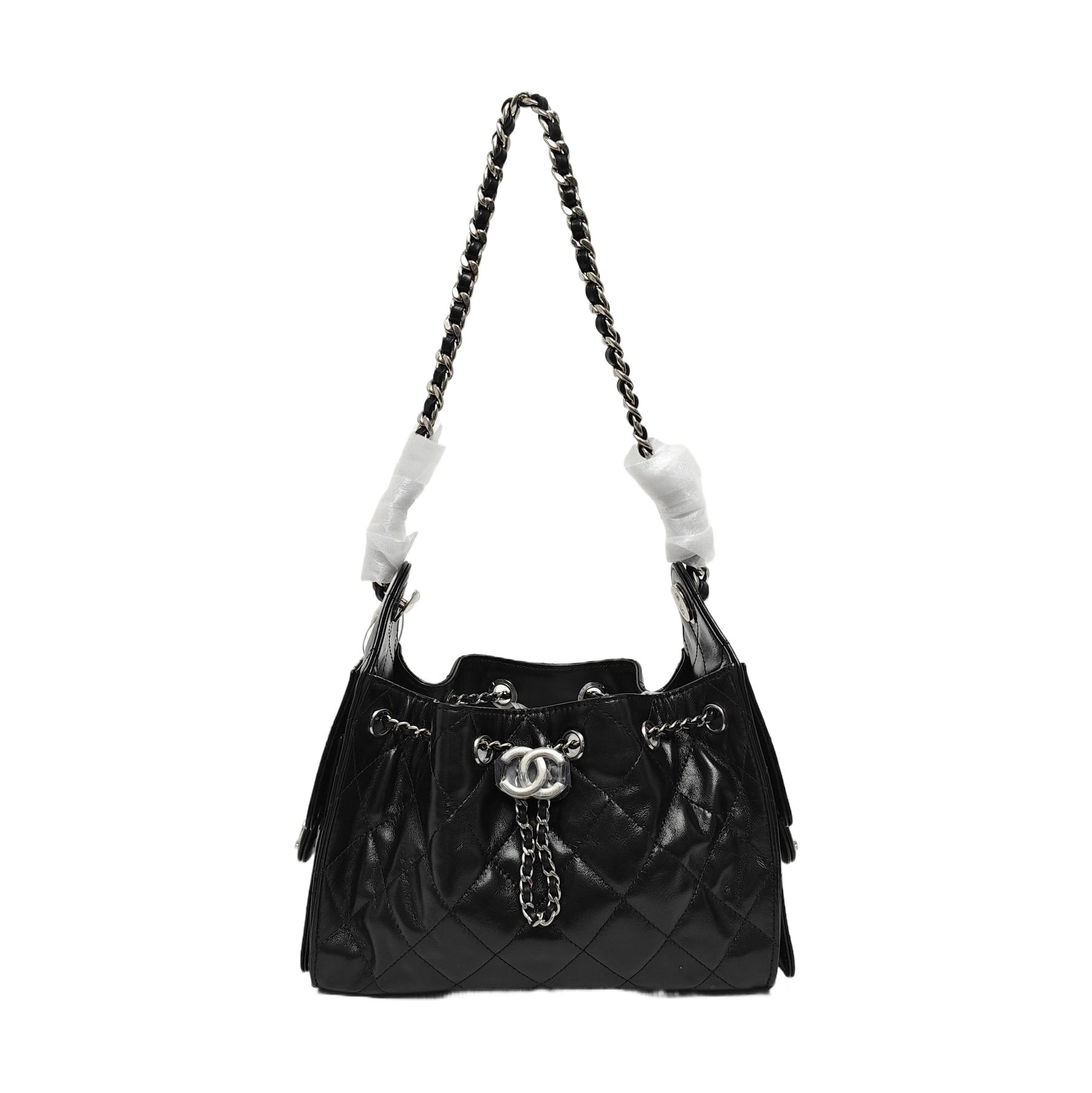 CHANEL 25 Quilted Calfskin Black