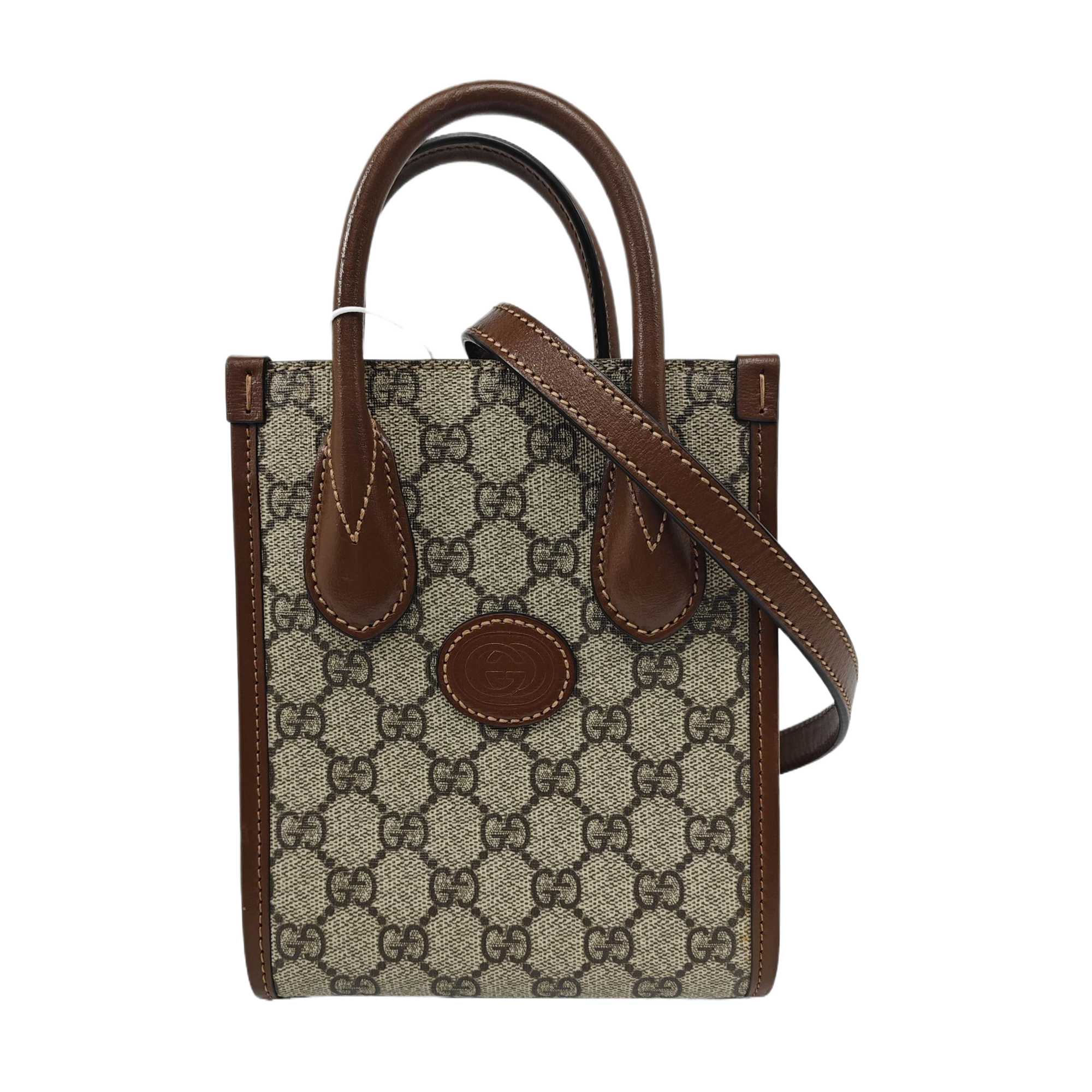 Retro Mini Monogram Coated Canvas Beige