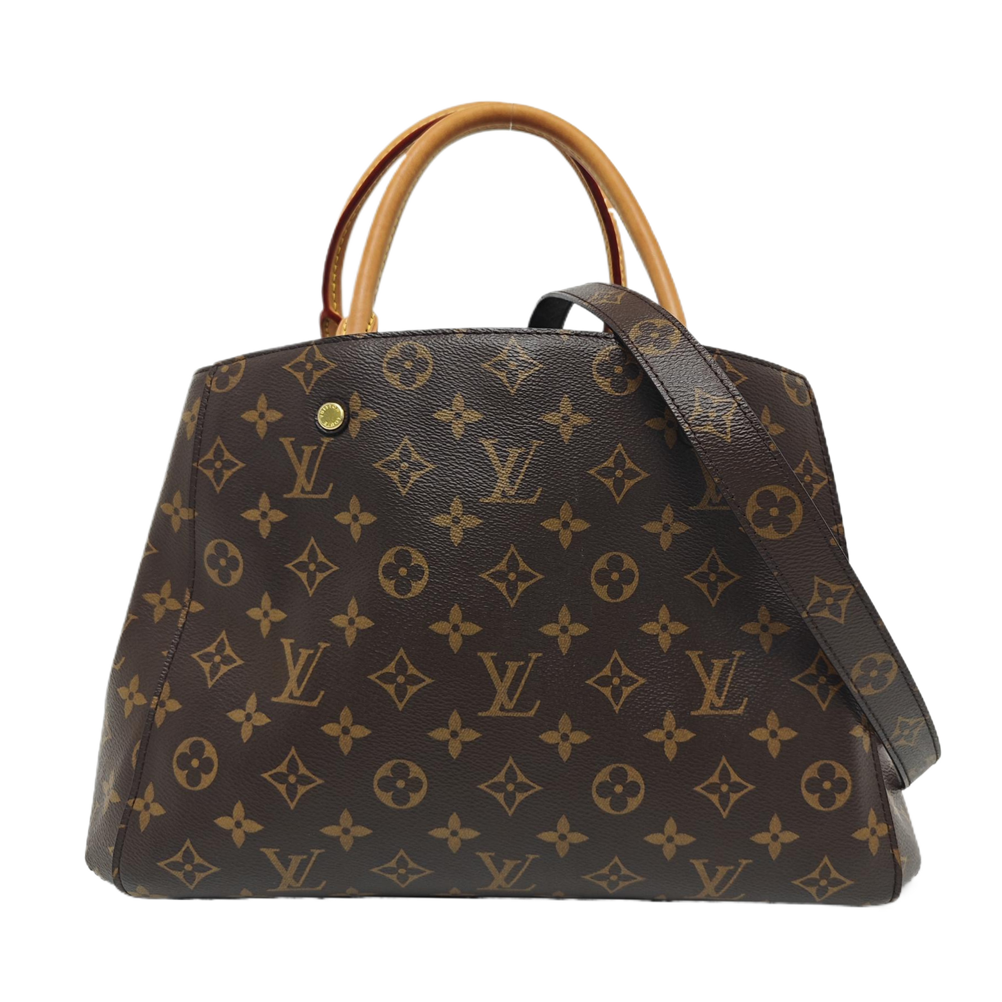 MONTAIGNE Monogram Coated Canvas Brown