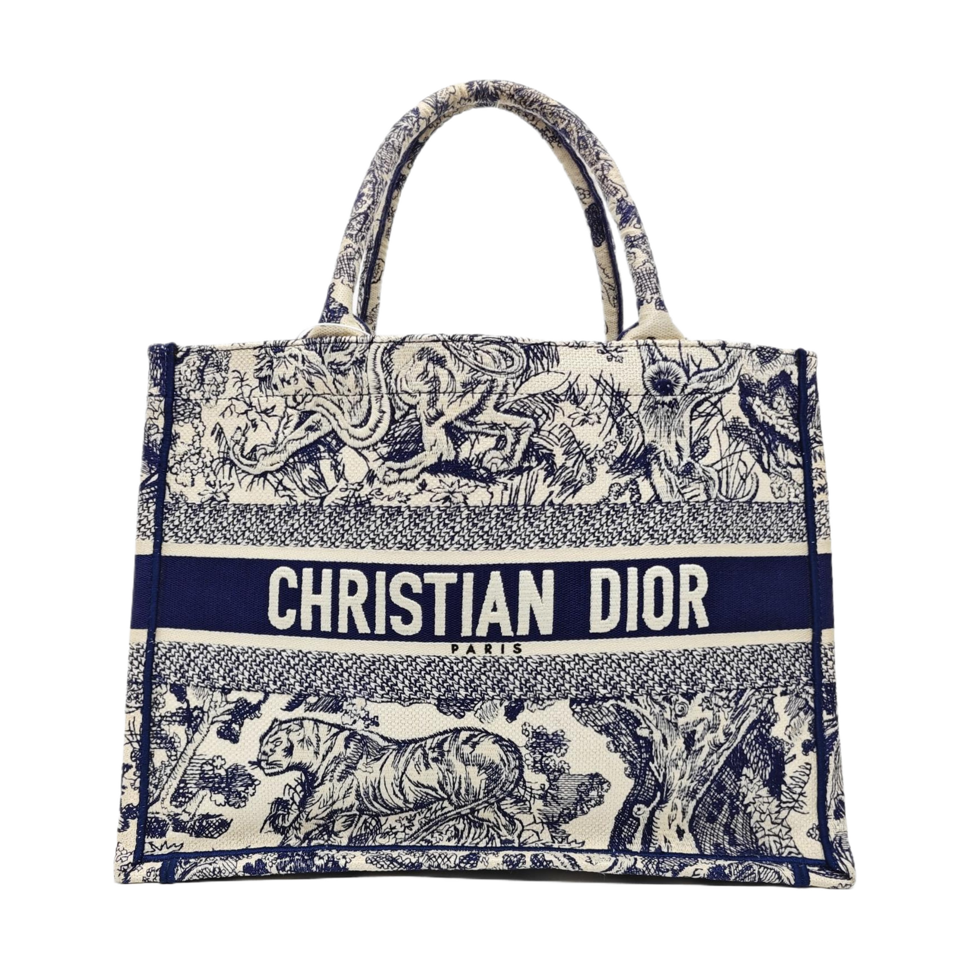 Authenticated pre-owned  Book Tote Medium Canvas Blue - Tote Bag at Looply