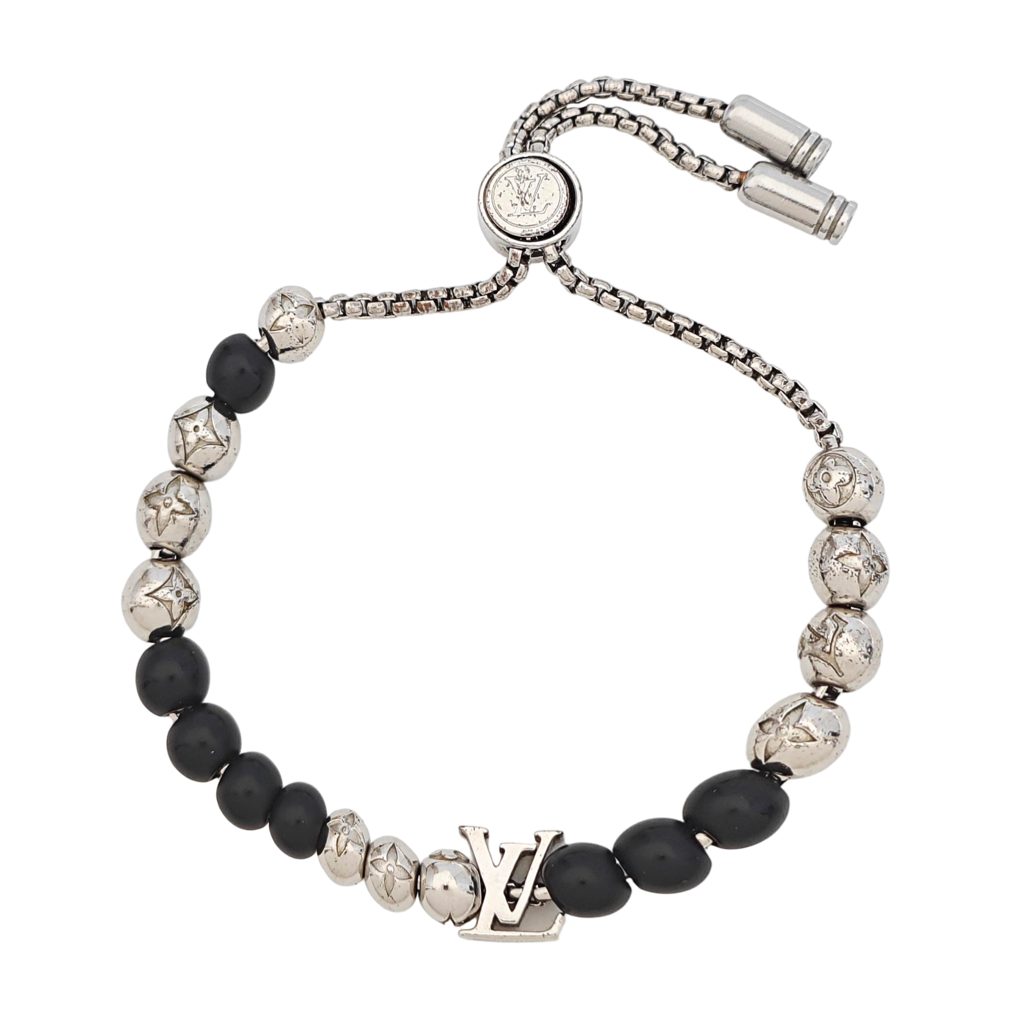MONOGRAM COLORS PEARLS Metal Silver Bracelet