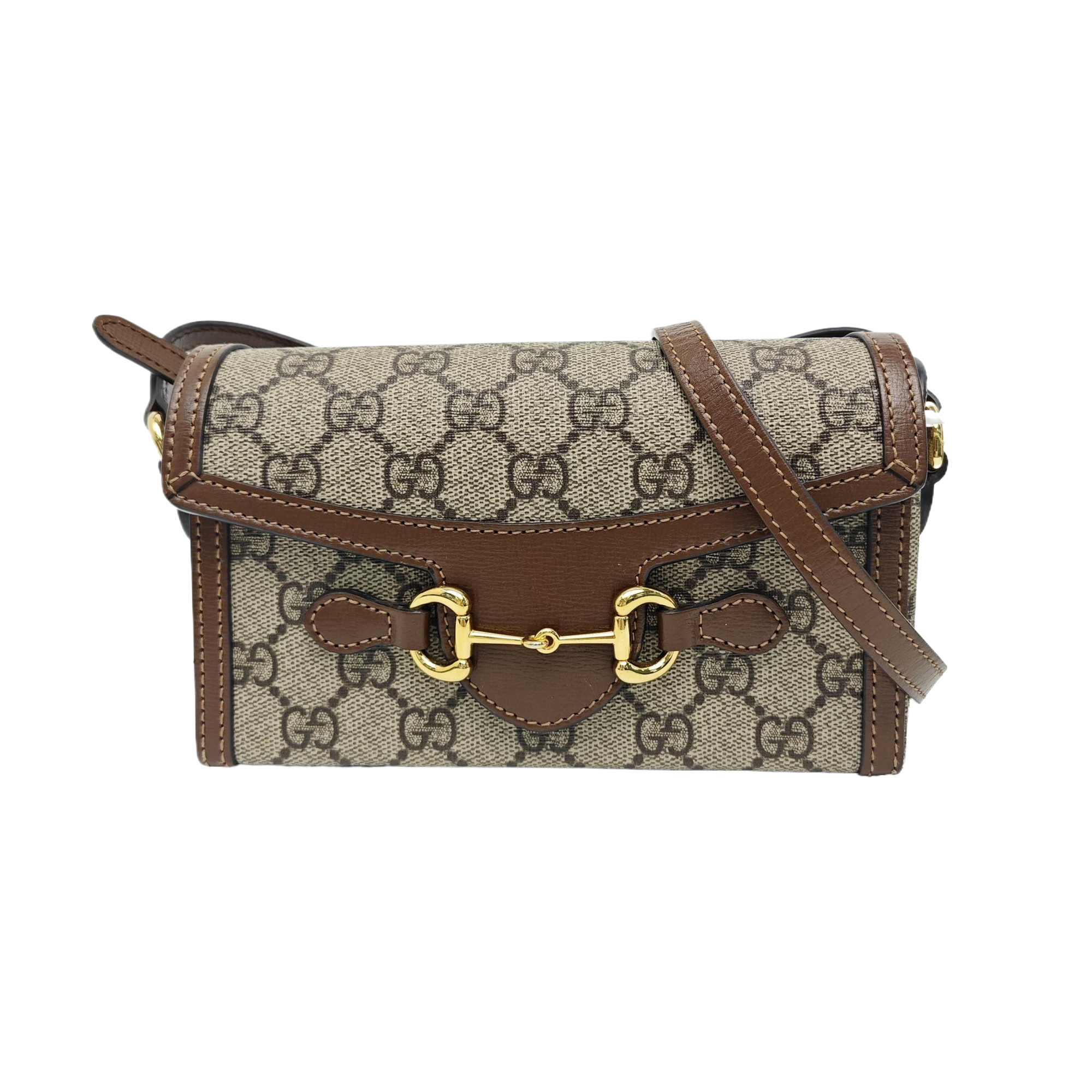 Horsebit 1955 Mini Monogram Coated Canvas Beige