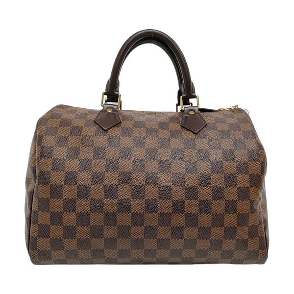 Authenticated pre-owned  SPEEDY 30 Damier Ebene Coated Canvas Brown - Top Handle Bag at Looply