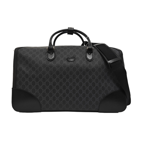 Monogram Coated Canvas Shoulder Bag Black