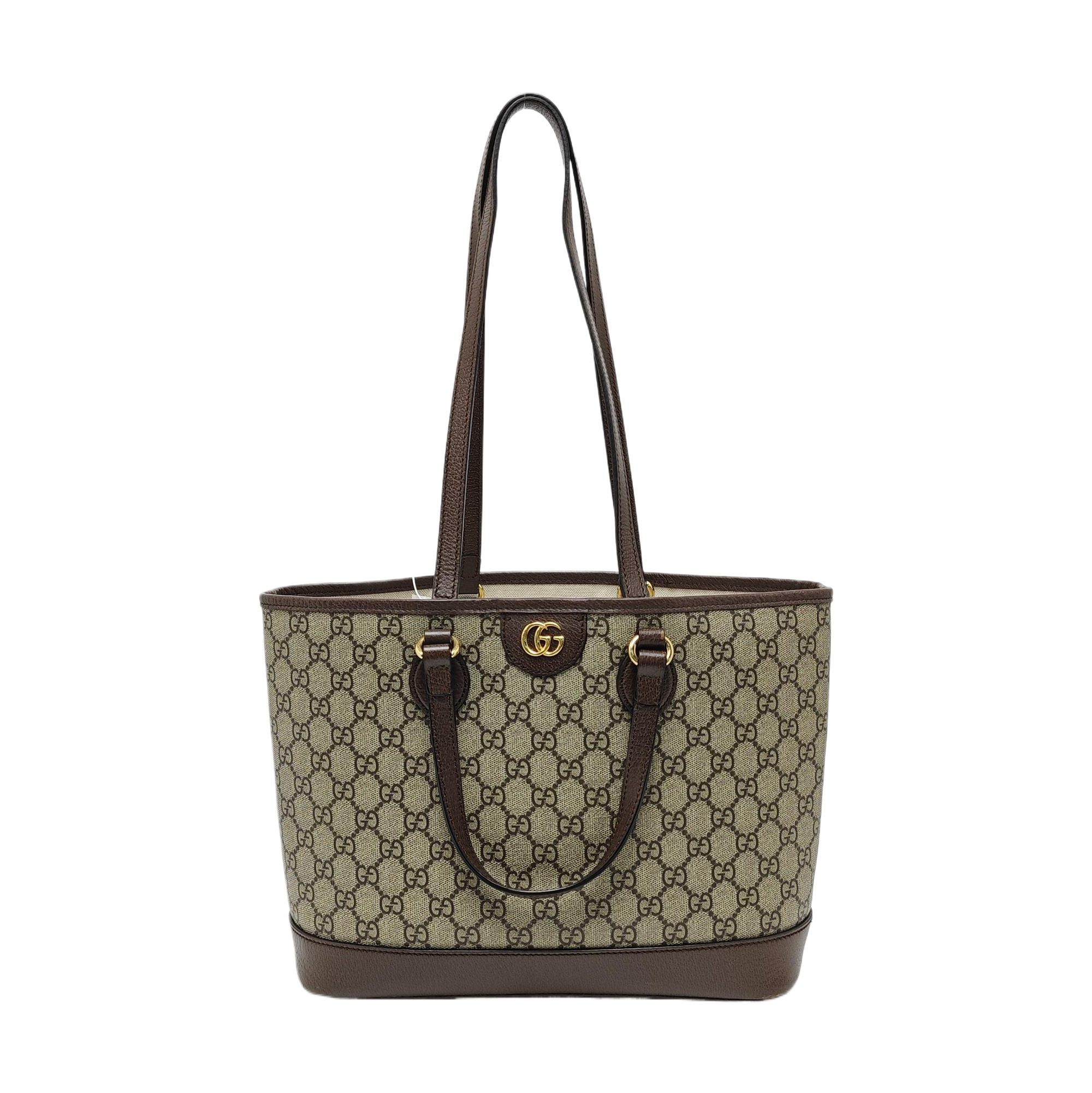 Ophidia Medium Monogram Coated Canvas Beige