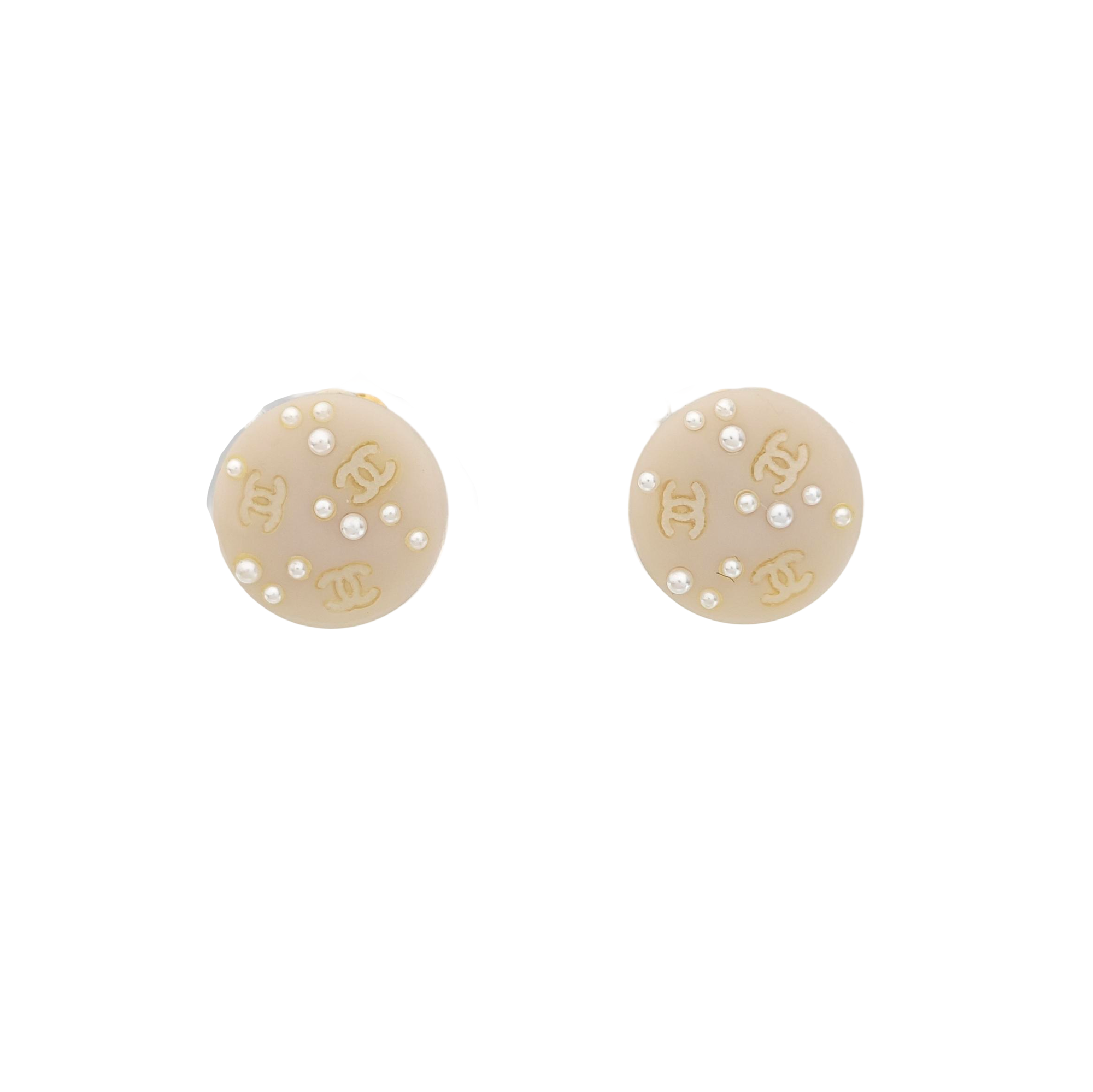 Metal White Clip On Earrings