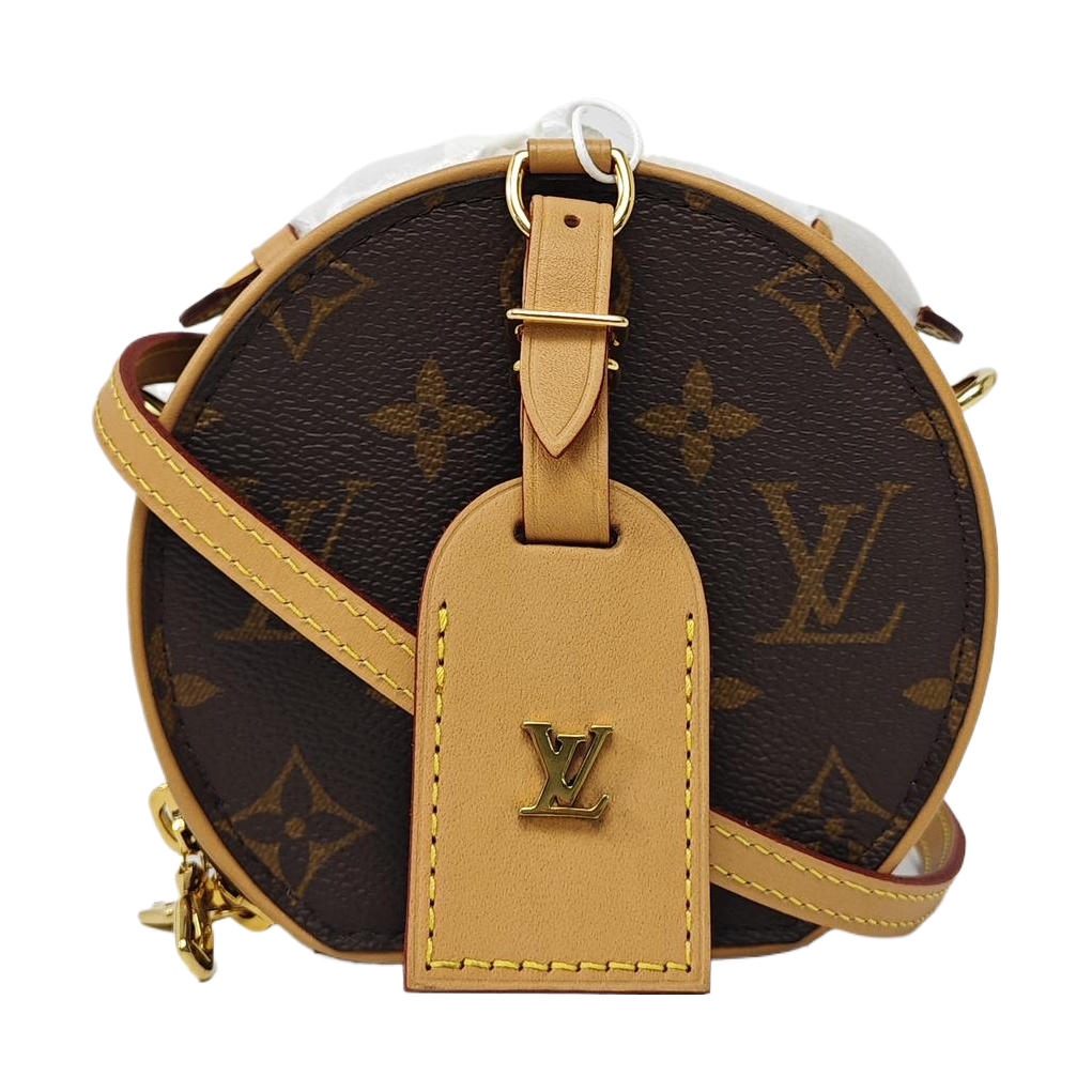 BOITE CHAPEAU Mini Monogram Coated Canvas Brown