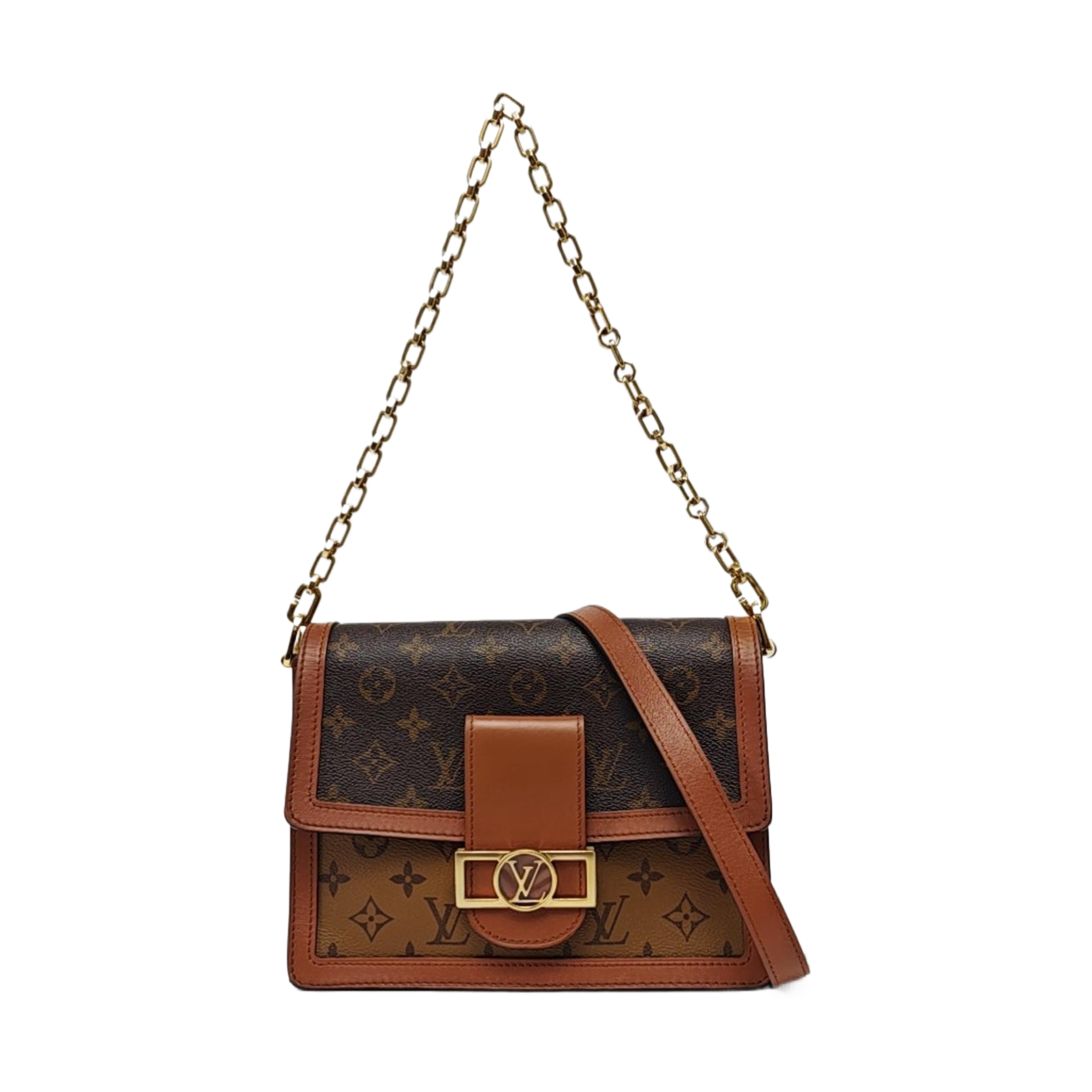 DAUPHINE MM Monogram Coated Canvas Brown