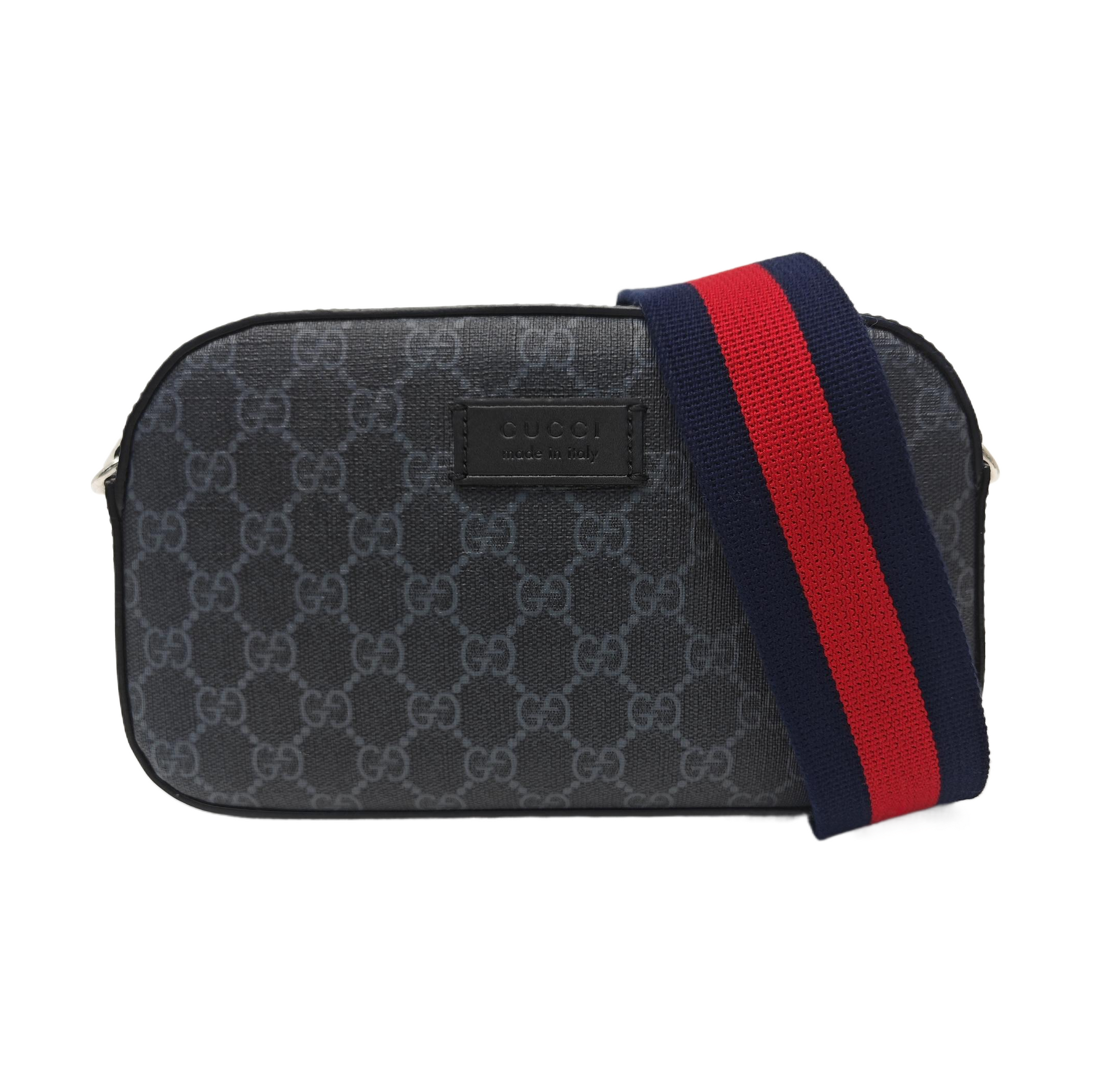 Monogram Coated Canvas Shoulder Bag Black