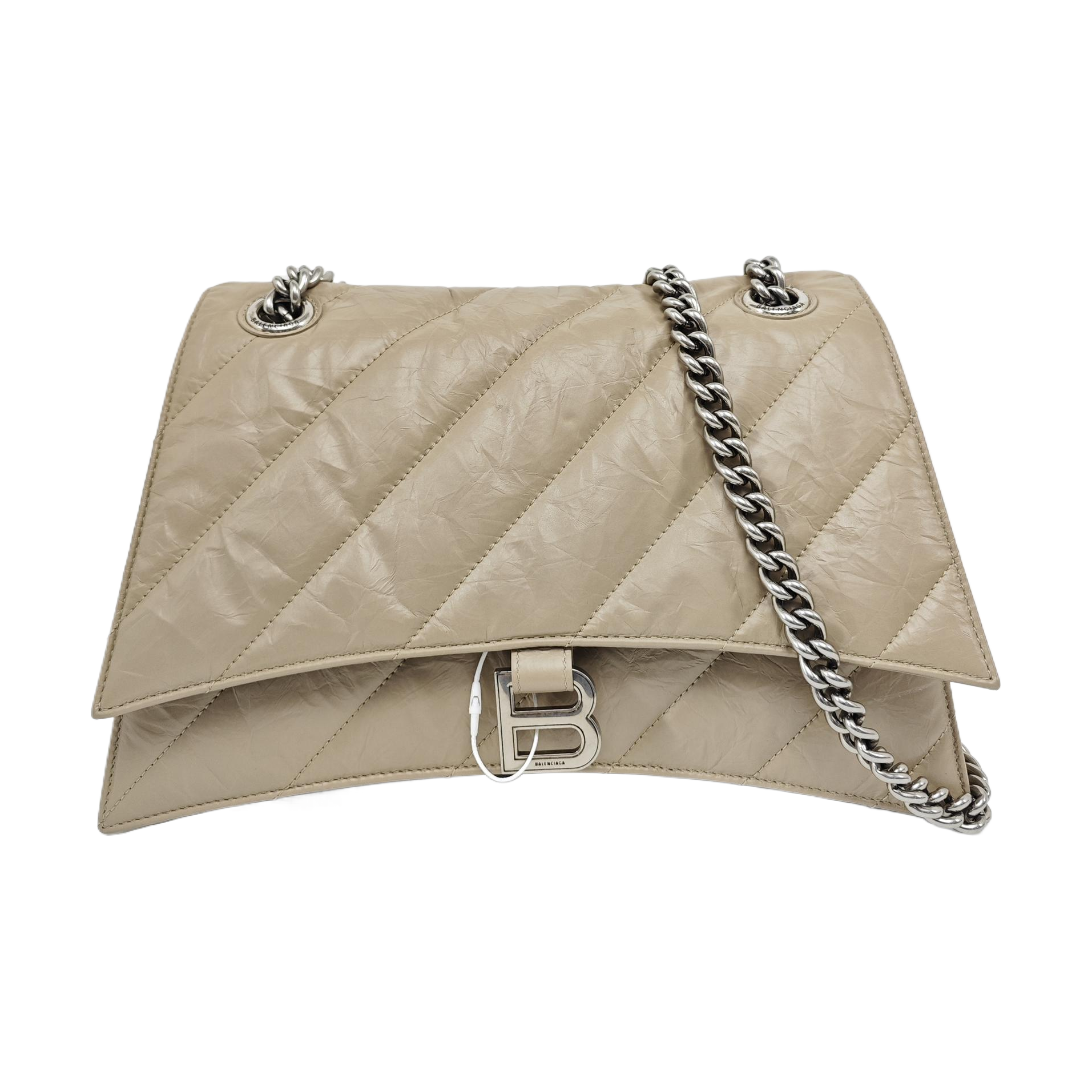 Crush Medium Quilted Calfskin Beige