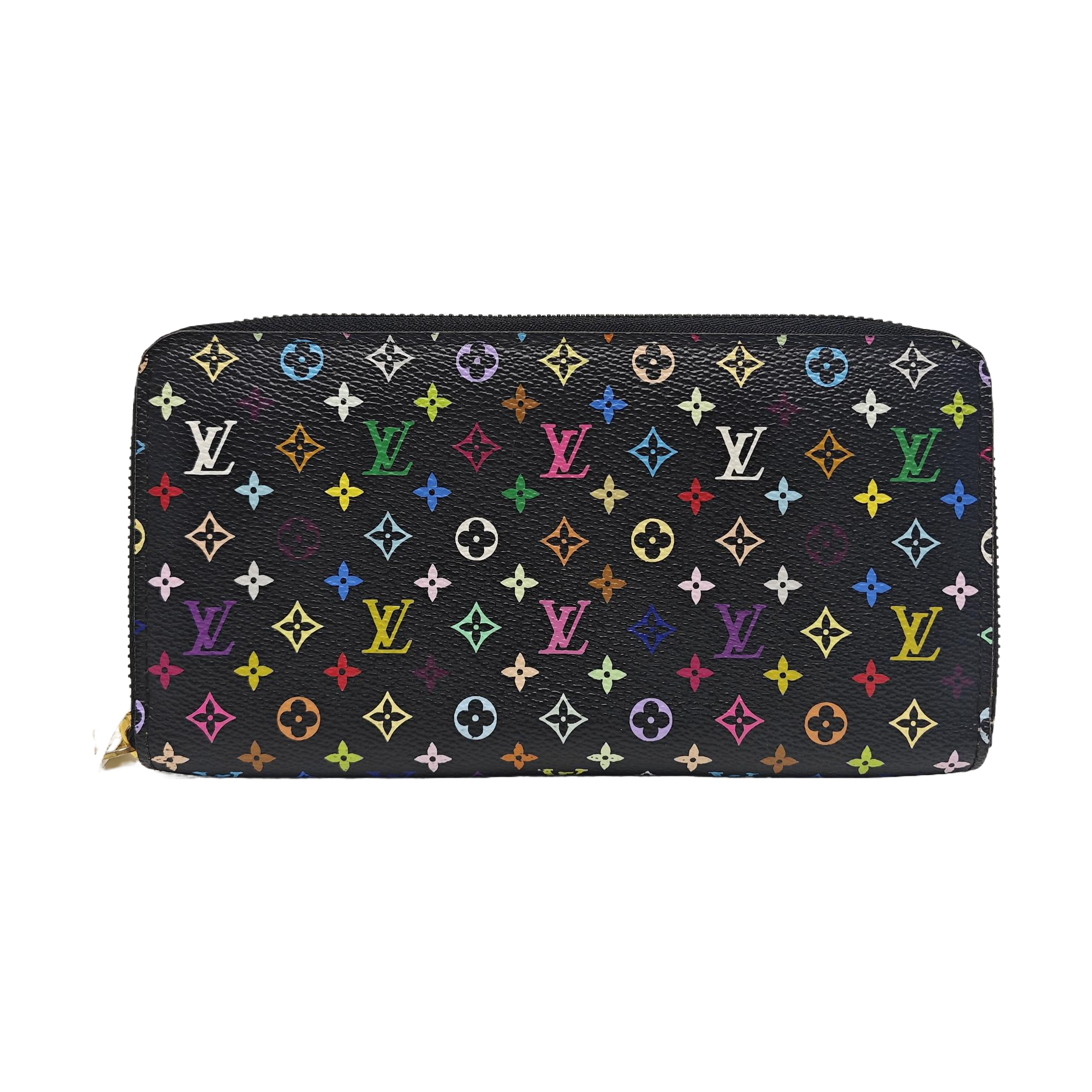 LV × TM ZIPPY Monogram Coated Canvas Black Wallet