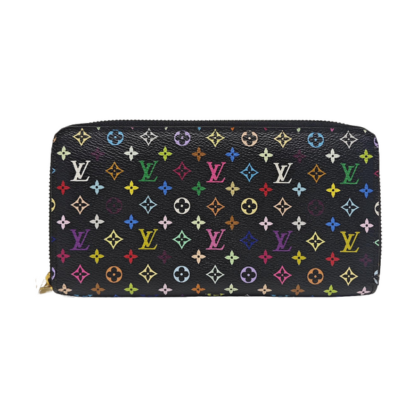 LV × TM ZIPPY Monogram Coated Canvas Black Wallet