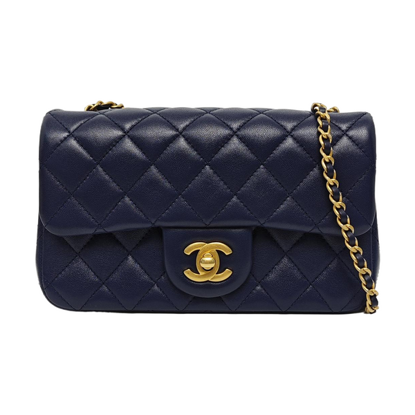 CLASSIC FLAP Mini Quilted Lambskin Blue