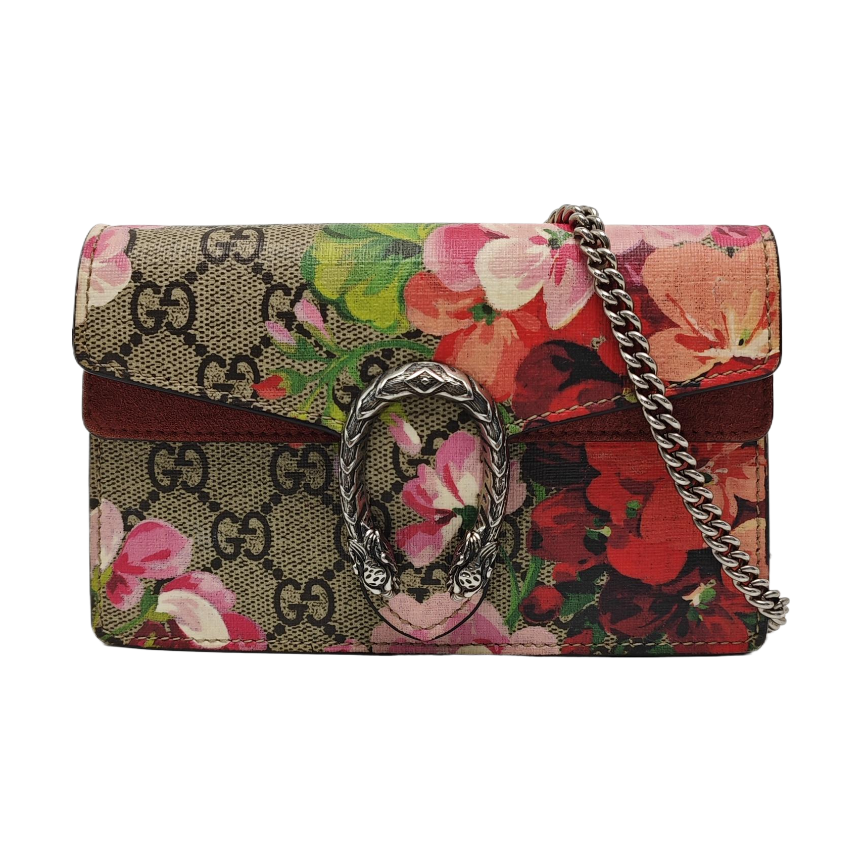 Dionysus Super Mini Monogram Coated Canvas Beige