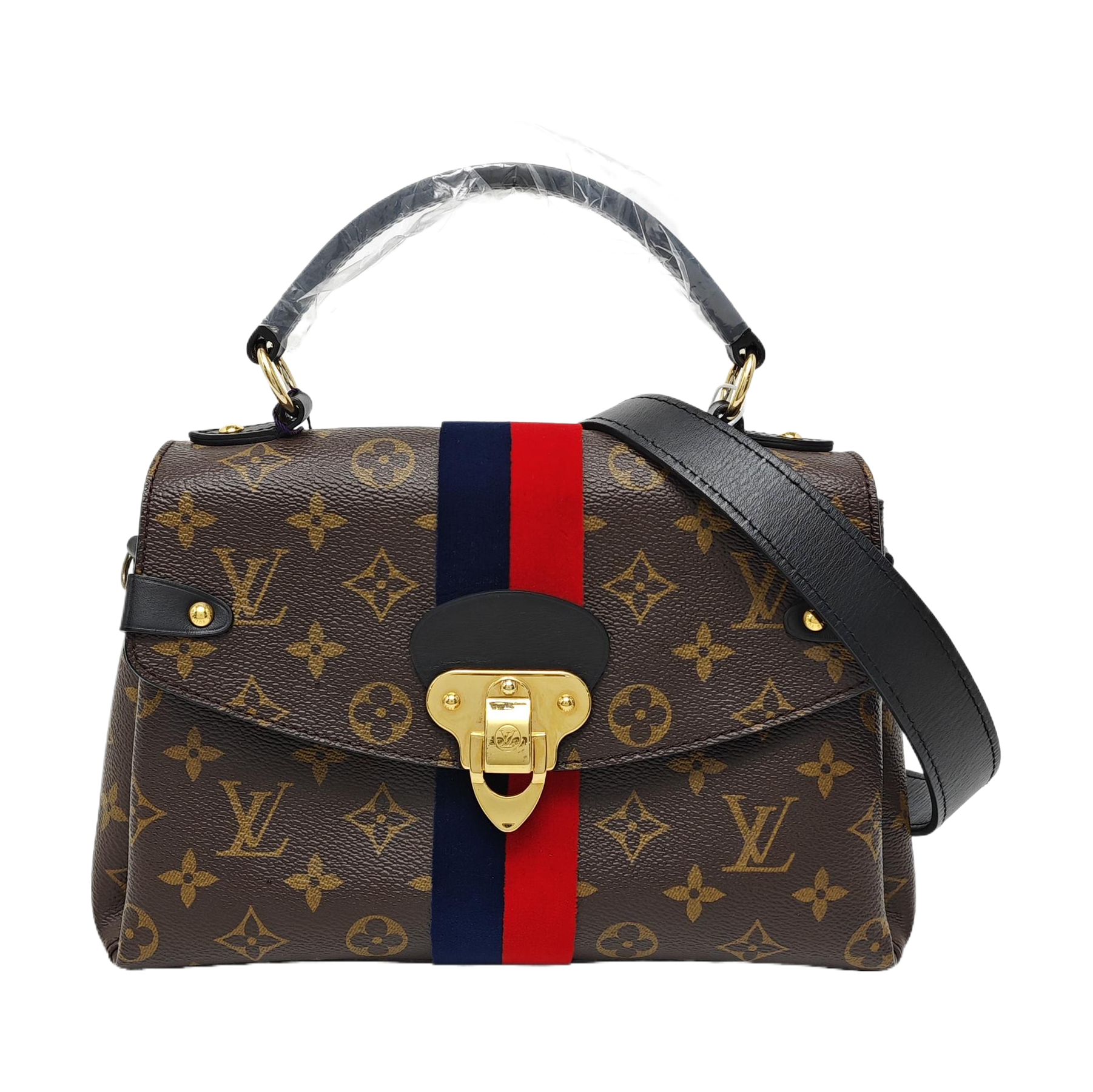 GEORGES BB Monogram Coated Canvas Brown