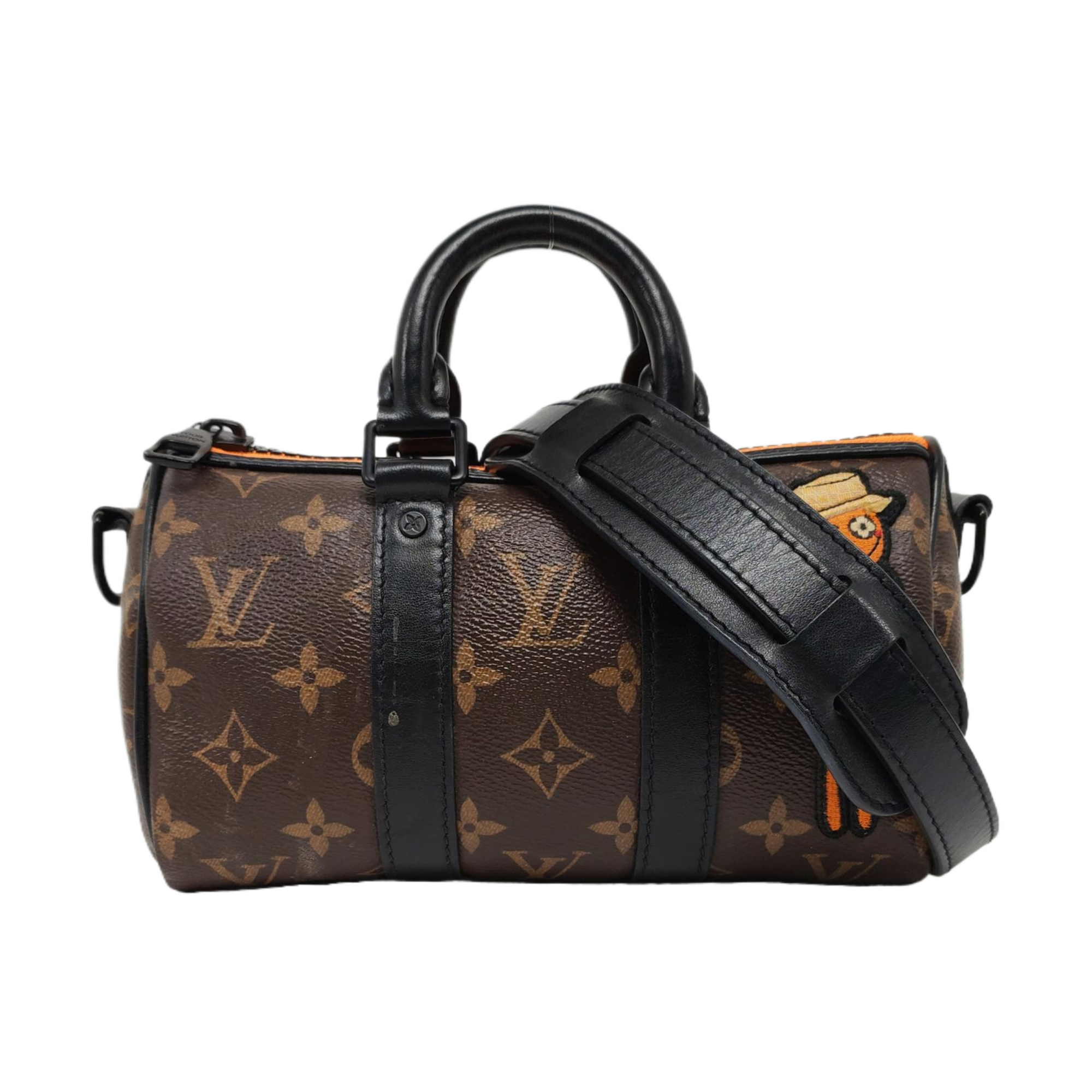 KEEPALL Nano Monogram Coated Canvas Brown
