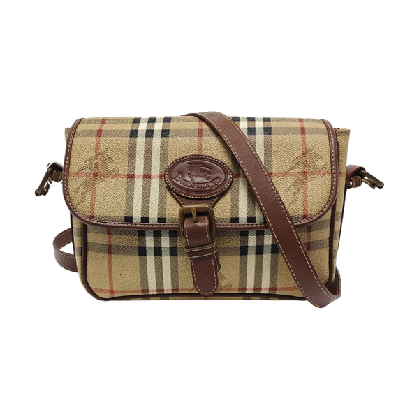 Coated Canvas Shoulder Bag Beige