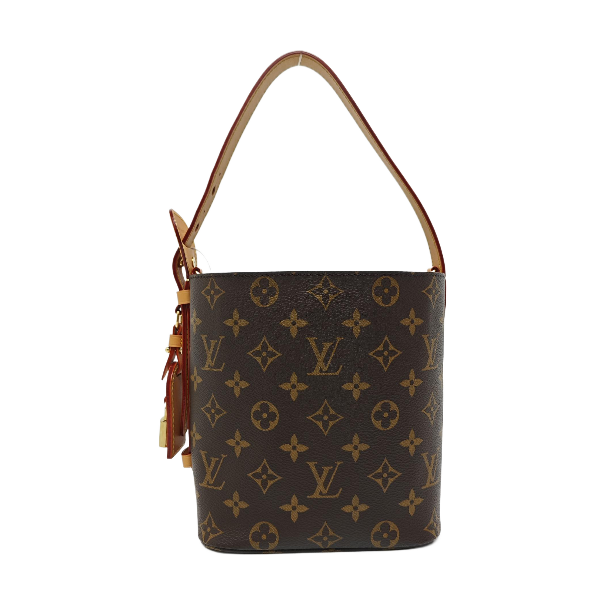ALL IN BB Monogram Coated Canvas Brown