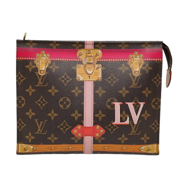 TOILET POCKET 26 Monogram Coated Canvas Brown