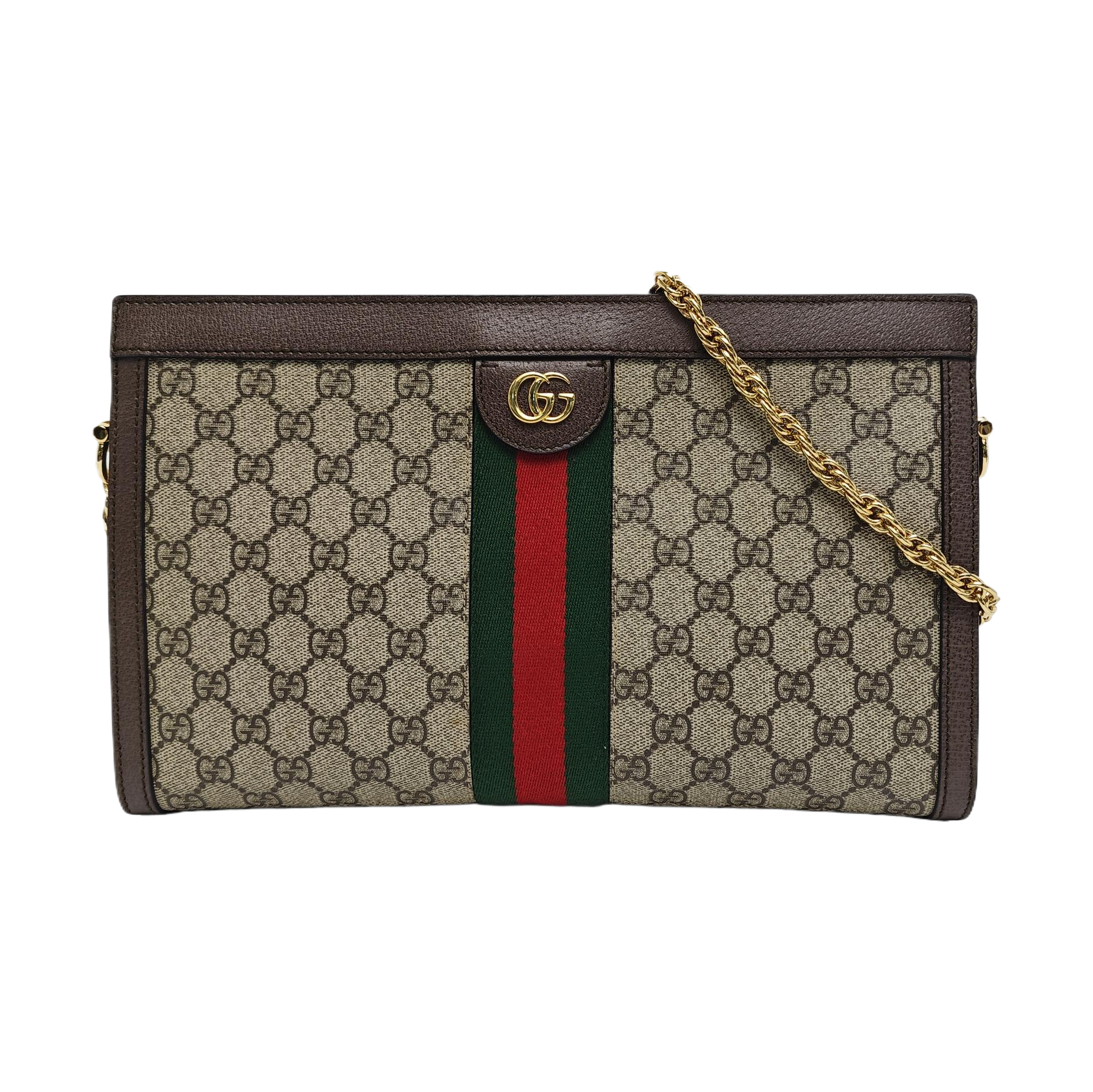 Authenticated pre-owned  Ophidia Medium Monogram Coated Canvas Beige - Shoulder Bag at Looply