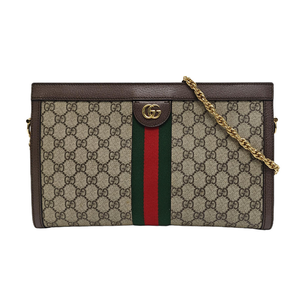 Authenticated pre-owned  Ophidia Medium Monogram Coated Canvas Beige - Shoulder Bag at Looply