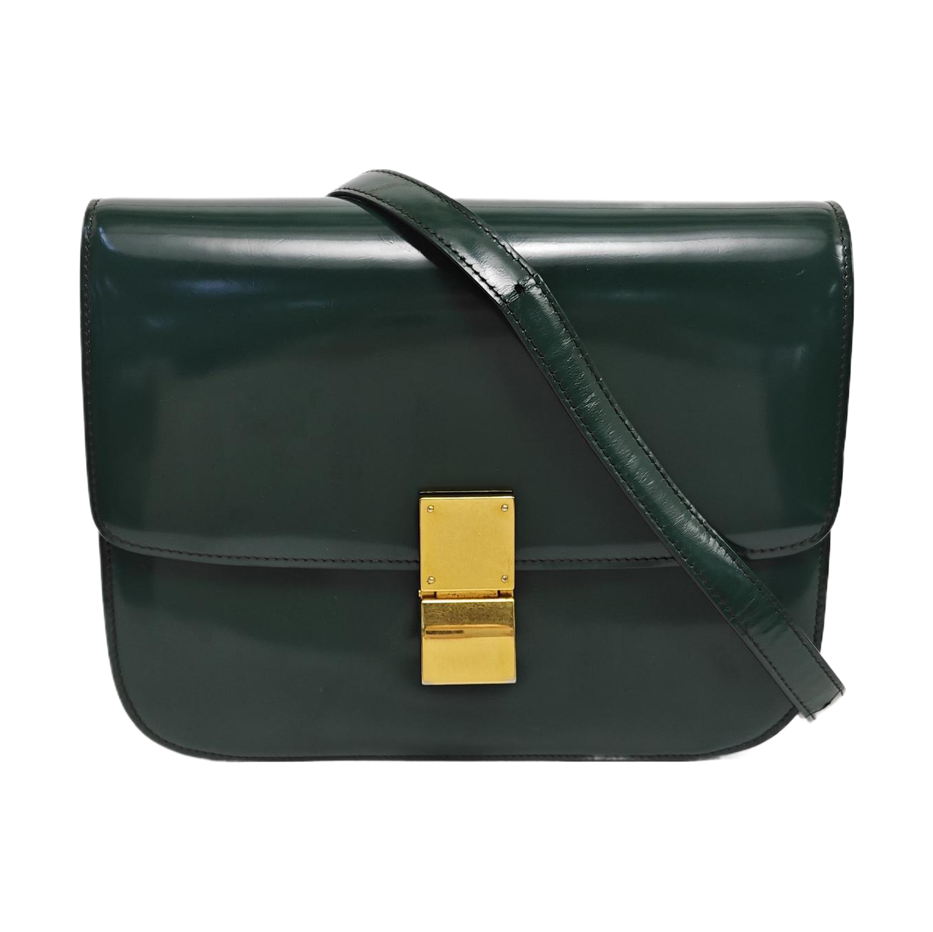 CLASSIC BOX Piel de ternera mediana Verde