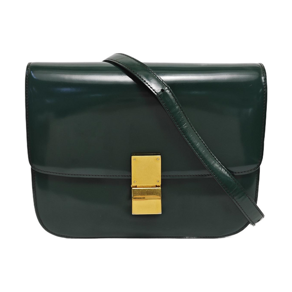 CLASSIC BOX Piel de ternera mediana Verde